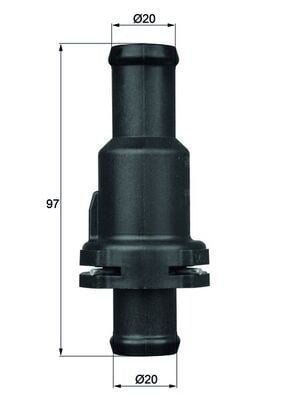 TERMOSTAT KOMPLE 75C GOLF 5-6-JETTA-PASSAT-SCOROCCO-TIGUAN-A3-LEON 04-11 1.4TSI-2.0TDI BMY-BLG-CFF