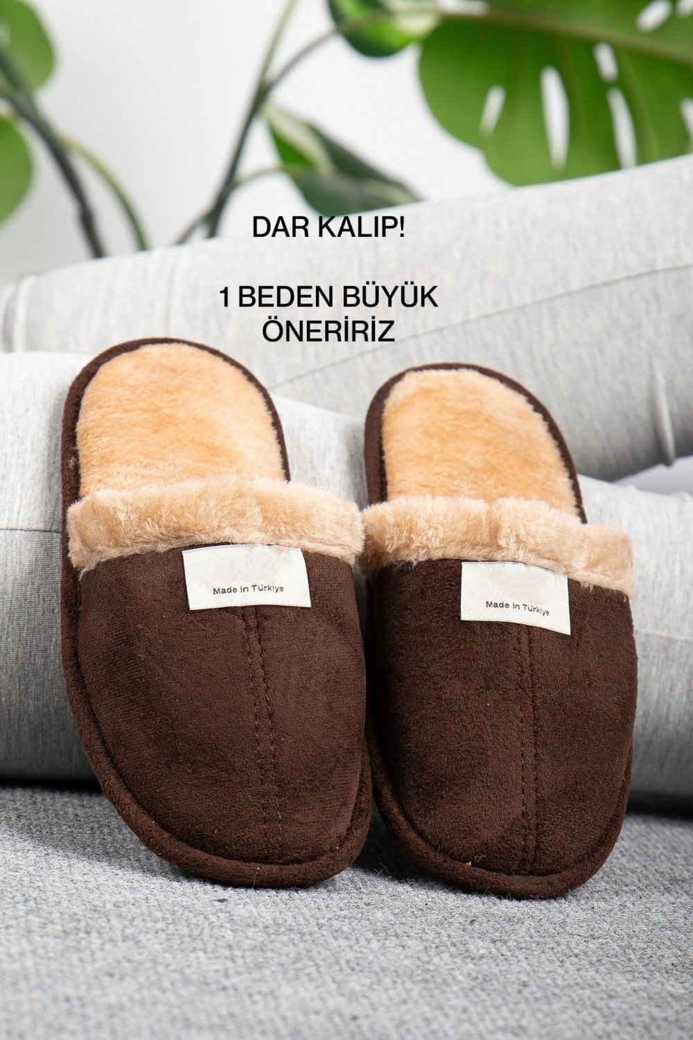 Kışlık Pelüş Kürklü Rahat Yıkanabilir Hediyelik Misafirlik Bohçalık Çeyizlik Ev Terliği