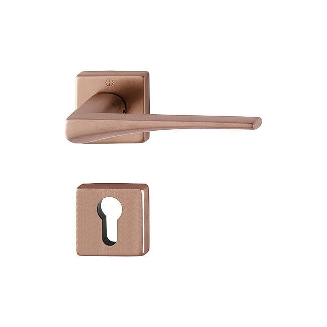 Hoppe Canberra Kapı Kolu Seti Barelli Tipi Bakır Renkli