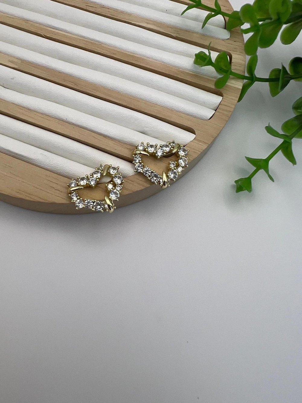 Kristal Taşlı Xuping Kalp Küpe 1.8 cm