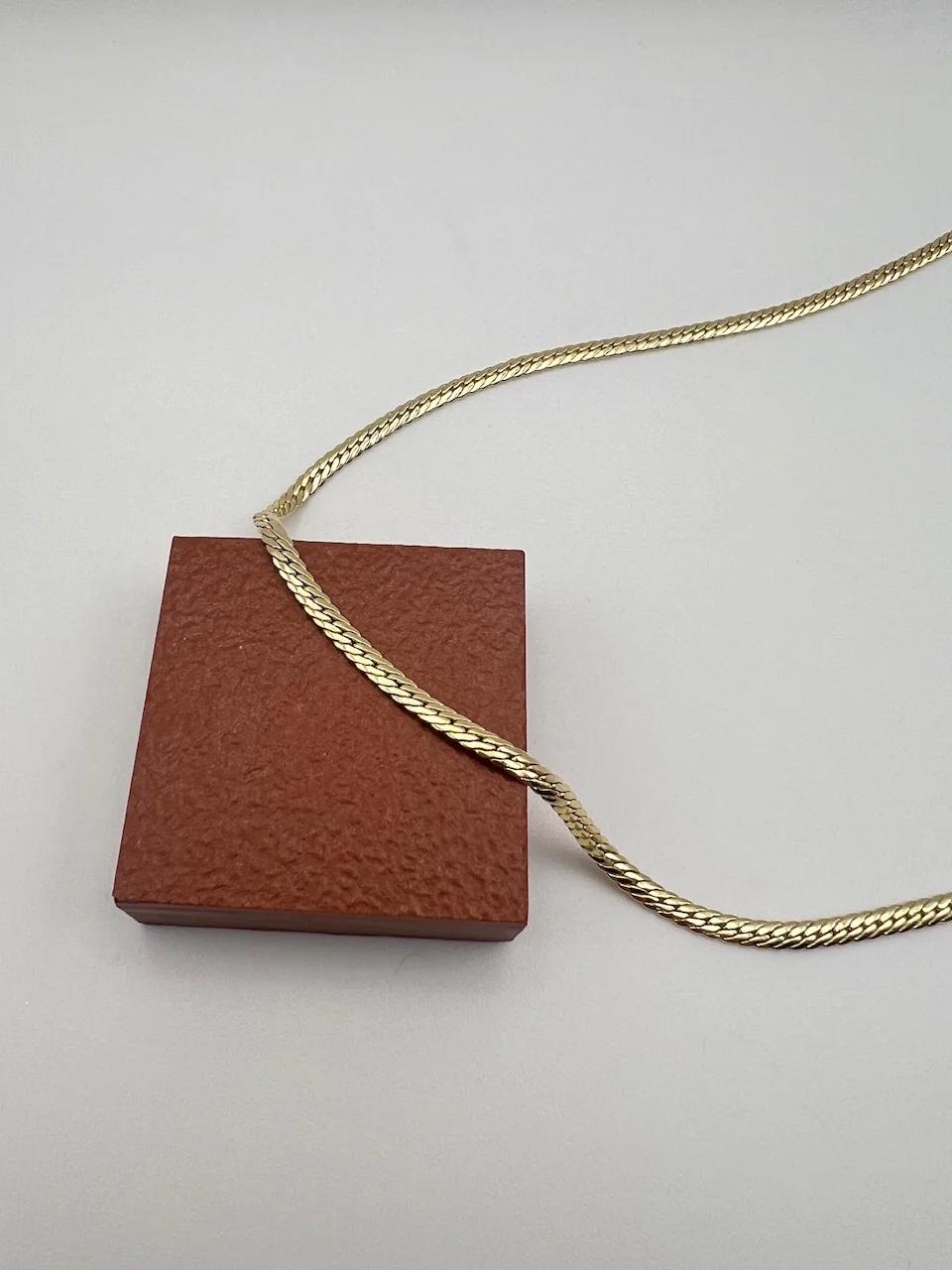 Xuping Yassı Örme Zincir 55cm