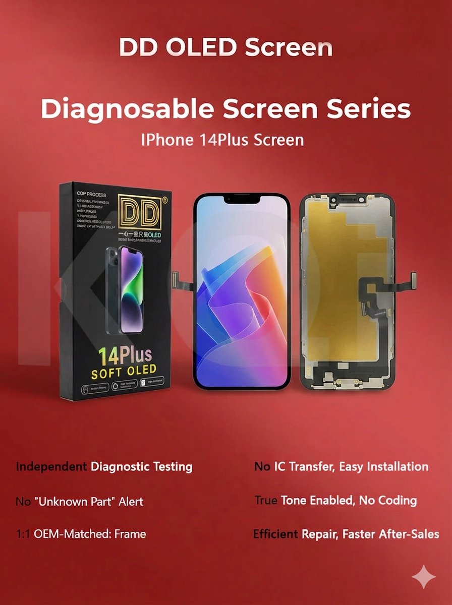 DD iPhone 14 Plus SOFT-OLED Diagnostic Ekran