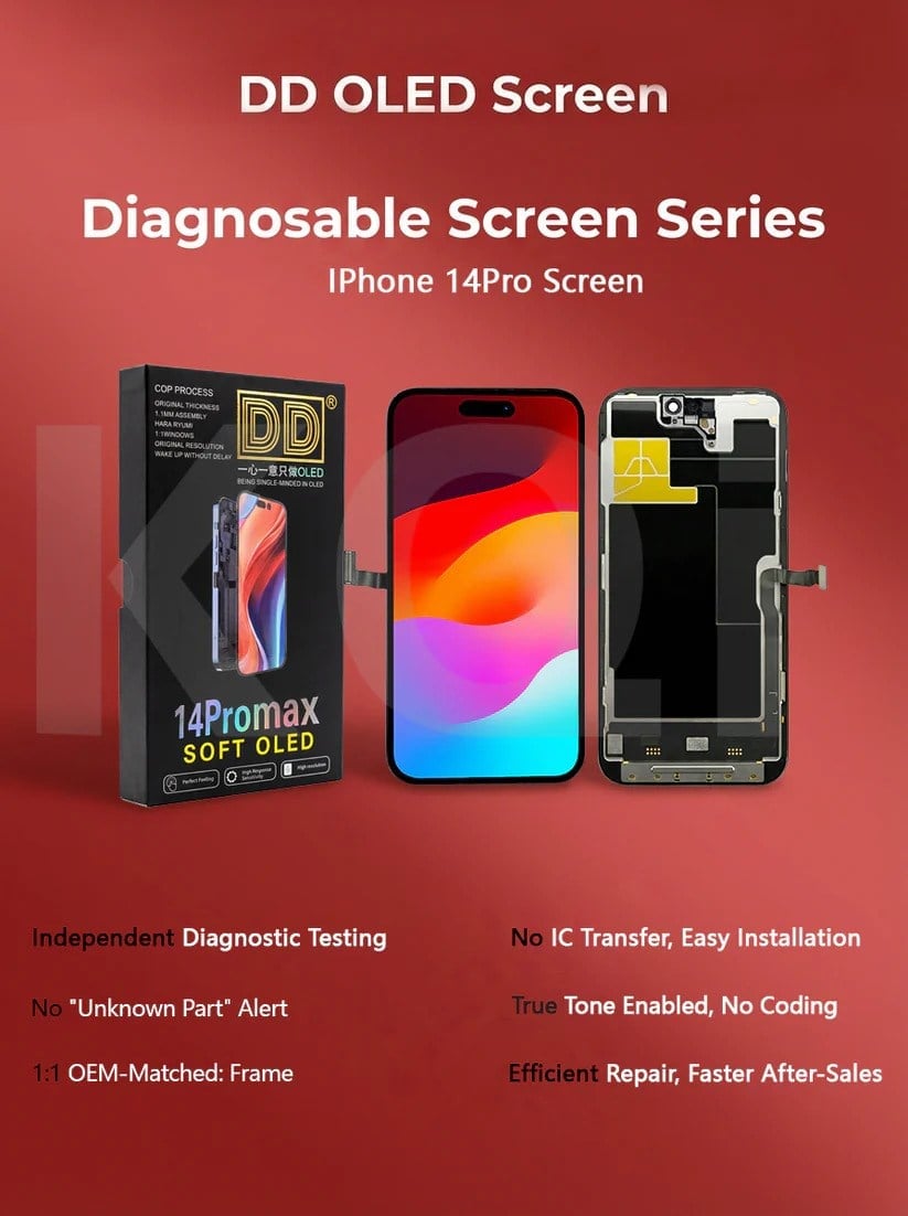 DD iPhone 14 Pro SOFT-OLED Diagnostic Ekran