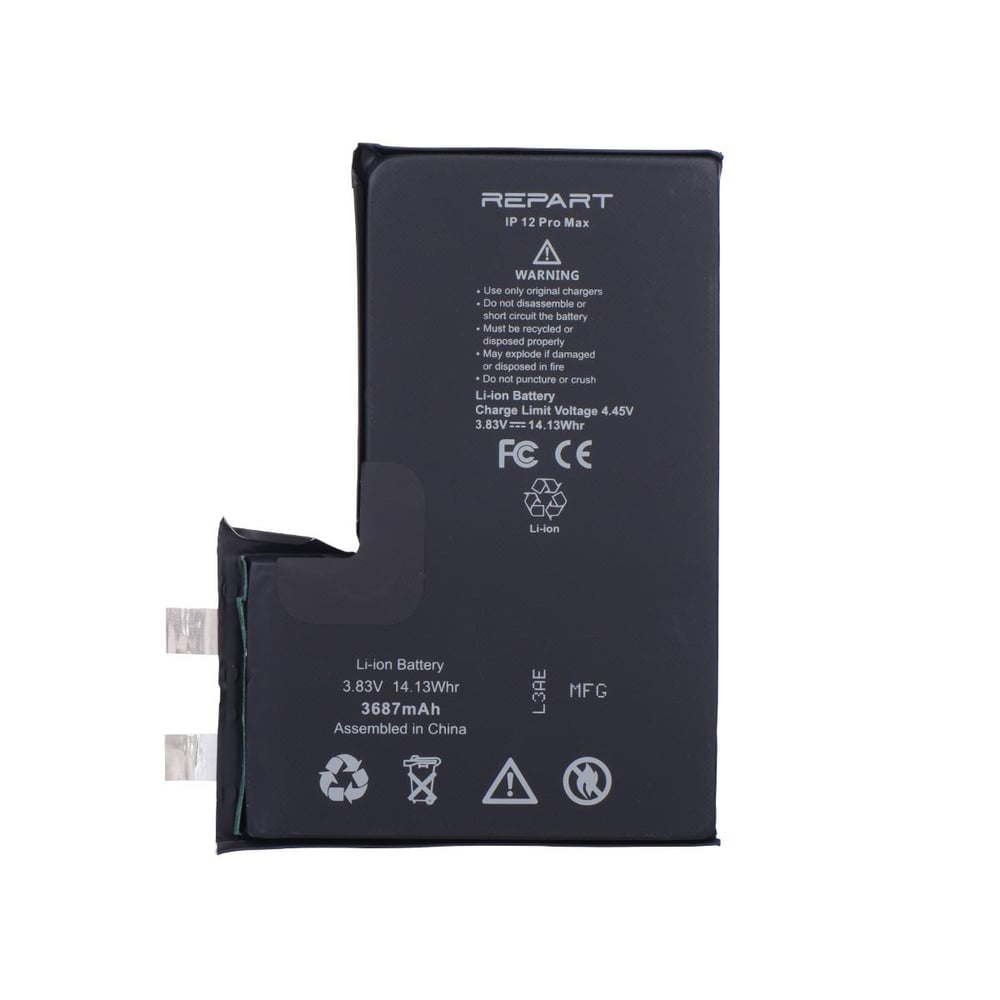 iPhone 12 Pro Max Uyumlu Batarya (Filmsiz Puntalanabilir - Cell) - 3687 mAh