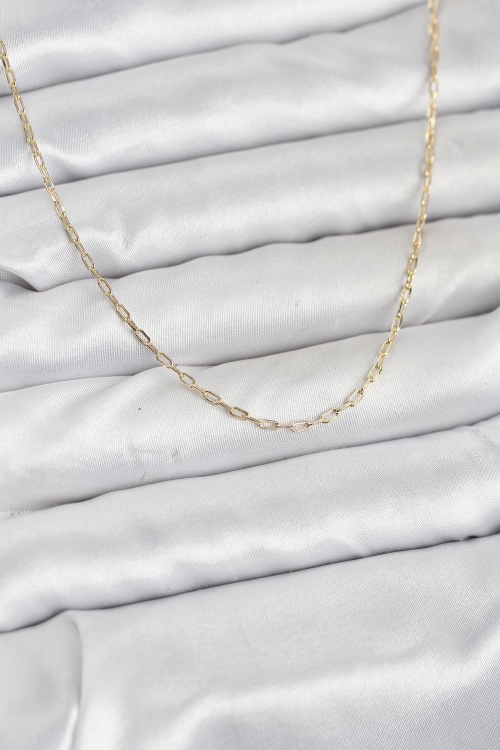 CM 14K Gold Renk Ataç Zincir Model 60 cm Kadın Kolye