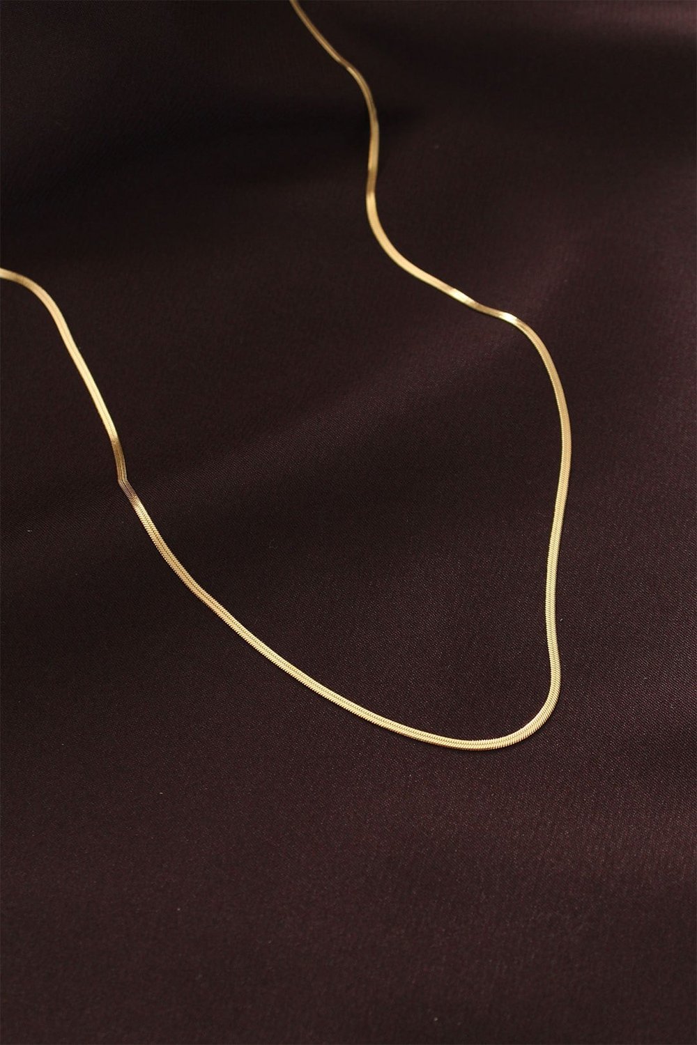 Çelik Gold Renk 60 cm İnce İtalyan Zincir Kolye