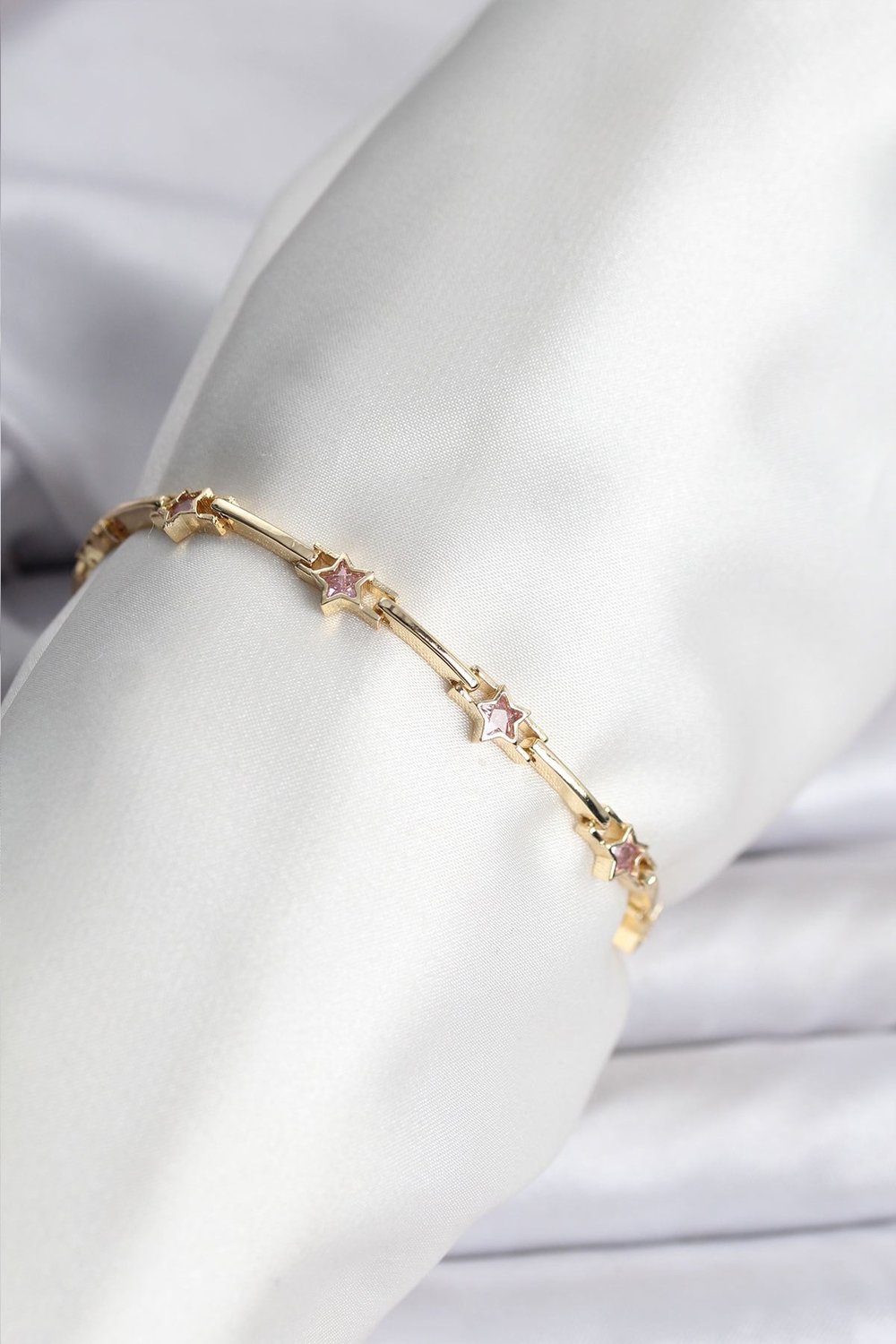 Yıldız Model Gold Renk Pirinç Bileklik