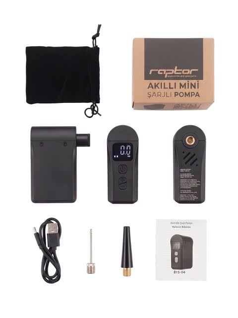 RAPTOR AKILLI ŞARJLI MİNİ POMPA