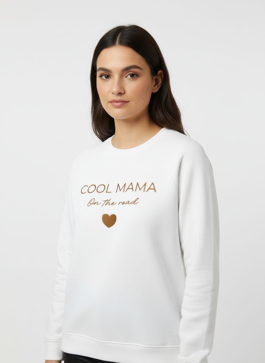 Cool Mama Beyaz Sweatshirt