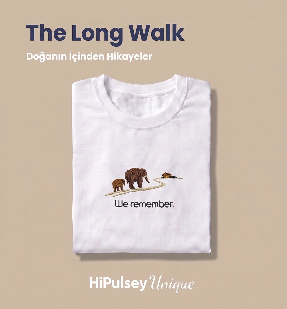 The Long Walk: Premium Nakışlı Rahat Kalıp Unisex T-Shirt