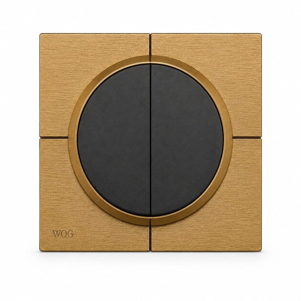 OVİVO WOG Nirvana Antik Gold Komütatör (Metalik Siyah Düğmeli) - Çerçeve Dahil