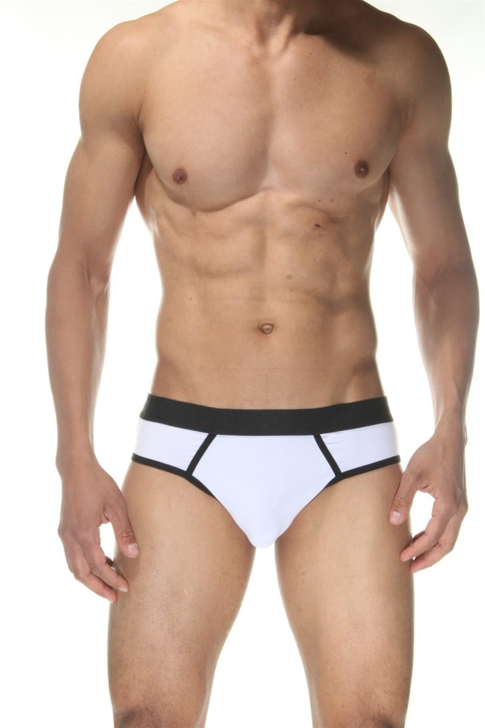 Erkek Beyaz Fantezi Giyim Jockstrap HF102124 
