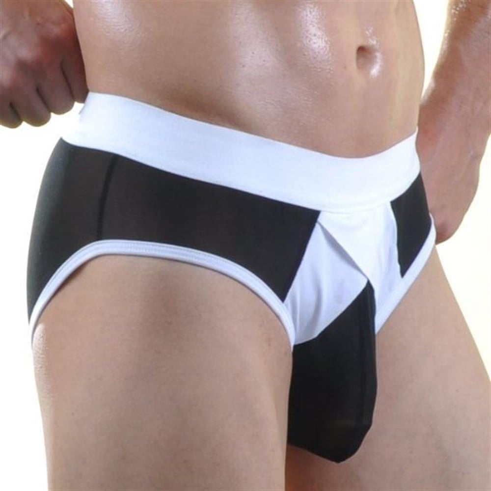 Erkek Siyah Fantezi Giyim Transparan Slip HF071020 