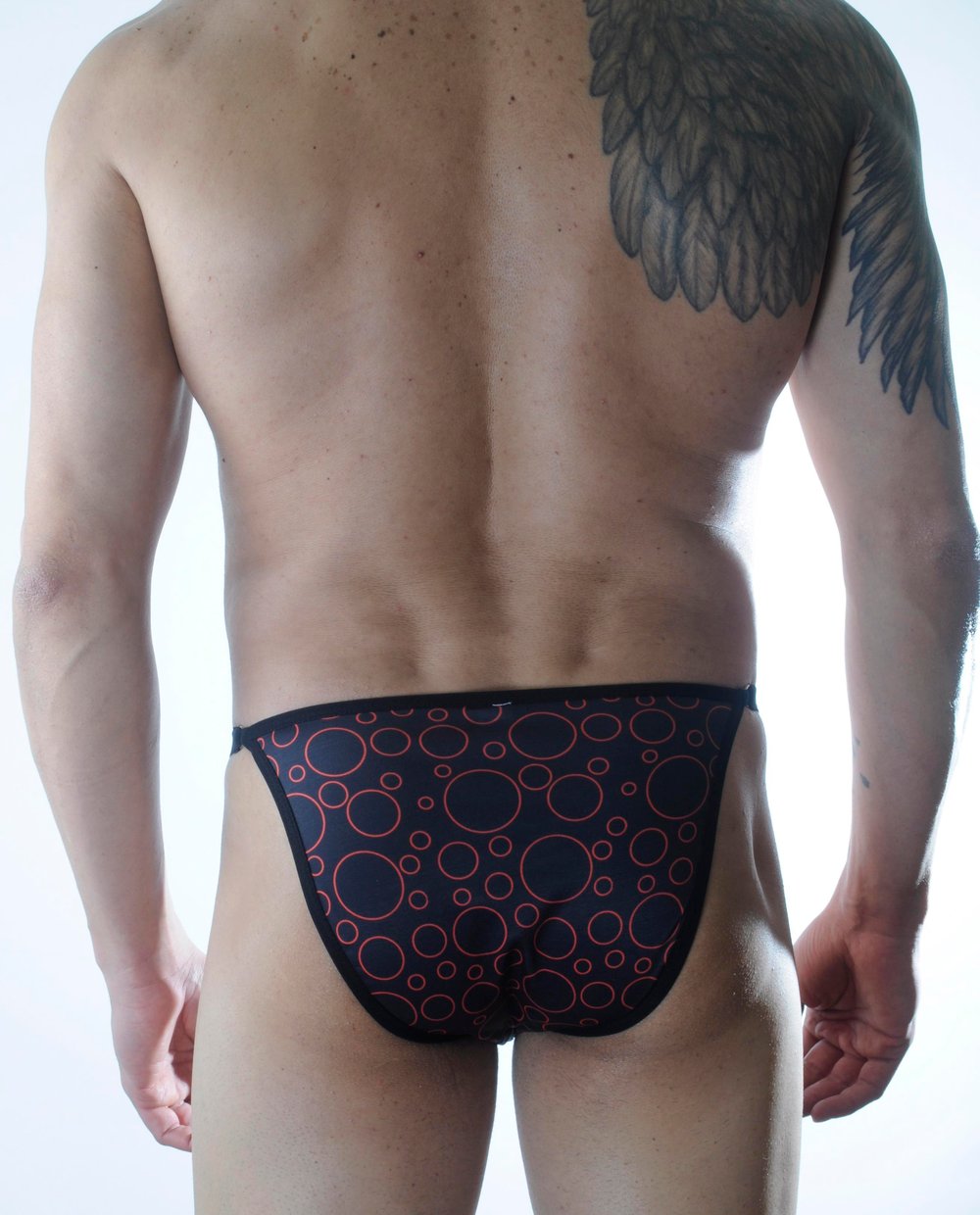 Erkek Çok Renkli Fantezi Giyim Daire Desenli Slip HF301115 