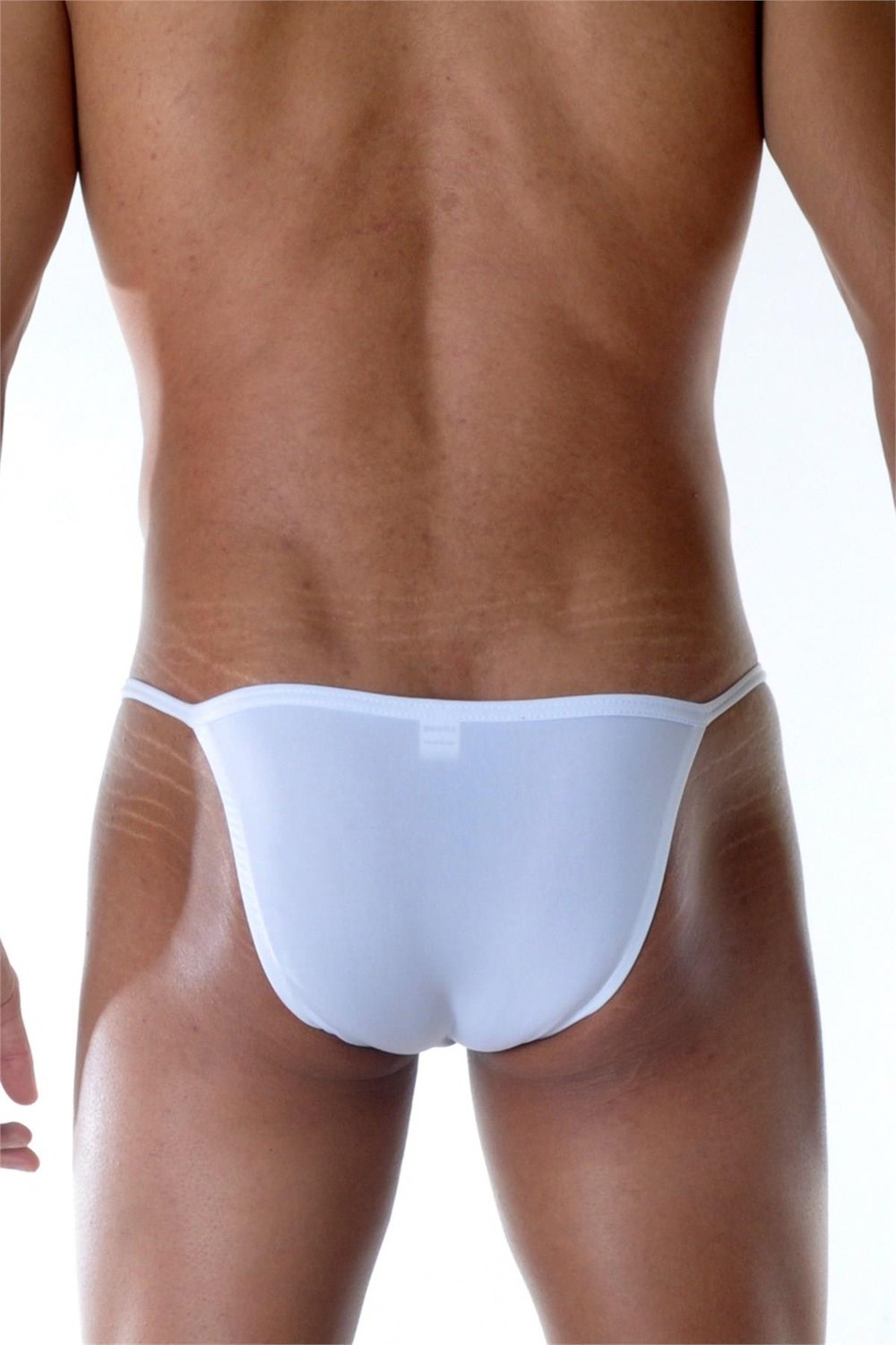 Erkek Beyaz Fantezi Giyim İp Askılı Slip HF111831 