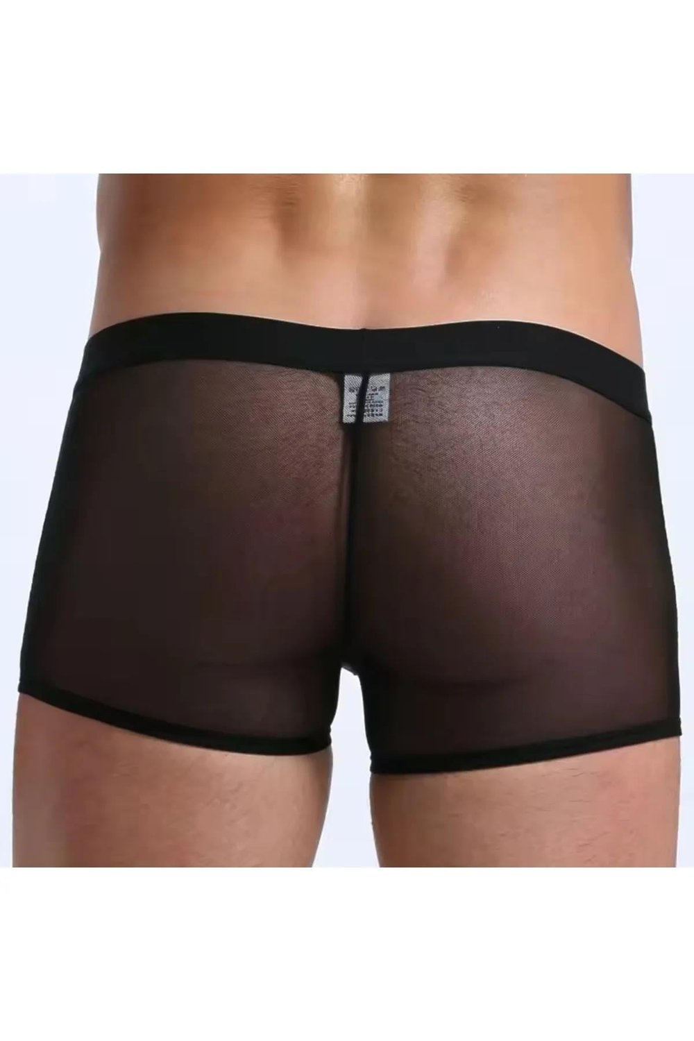 Siyah Fantezi Giyim Transparan Erkek Boxer HF4603 