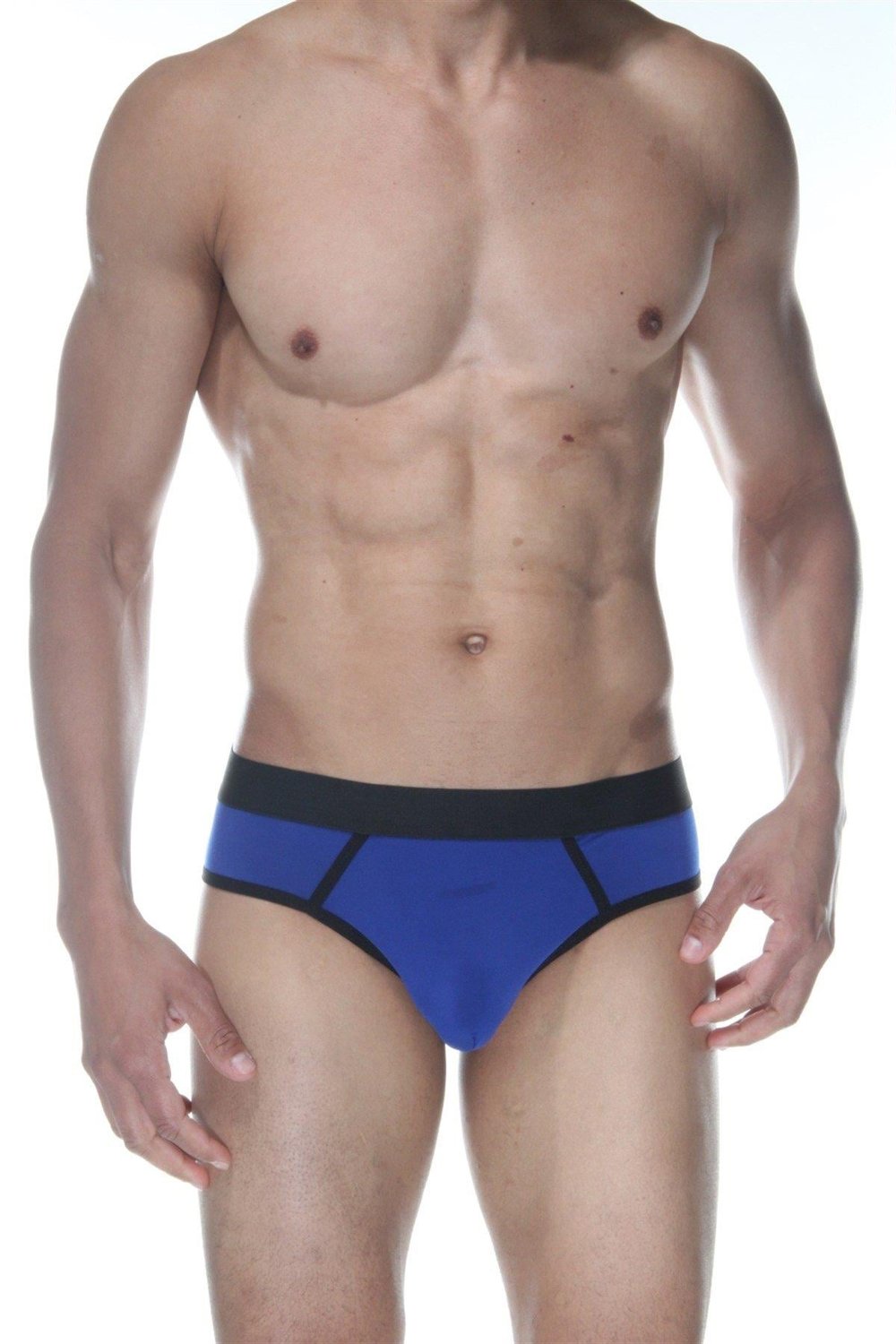 Erkek Mavi Fantezi Giyim Biyeli Jockstrap HF102110 