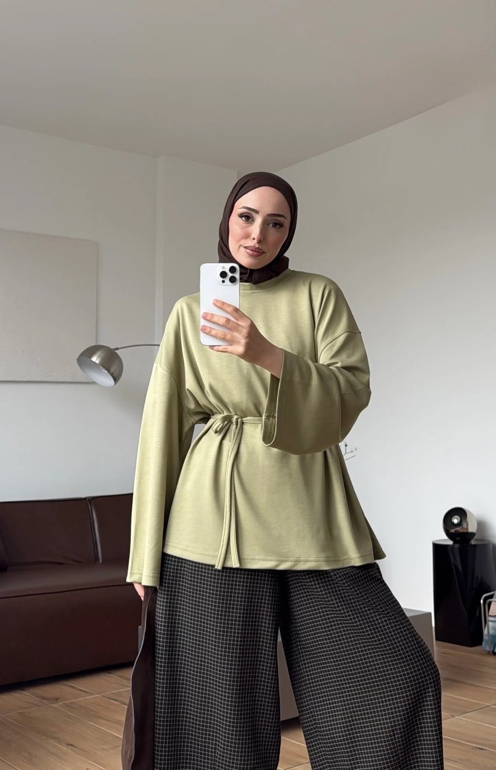 Kadın Seyyar Bağlamalı Oy-sho Kumaş Tunik M62410 - Yeşil