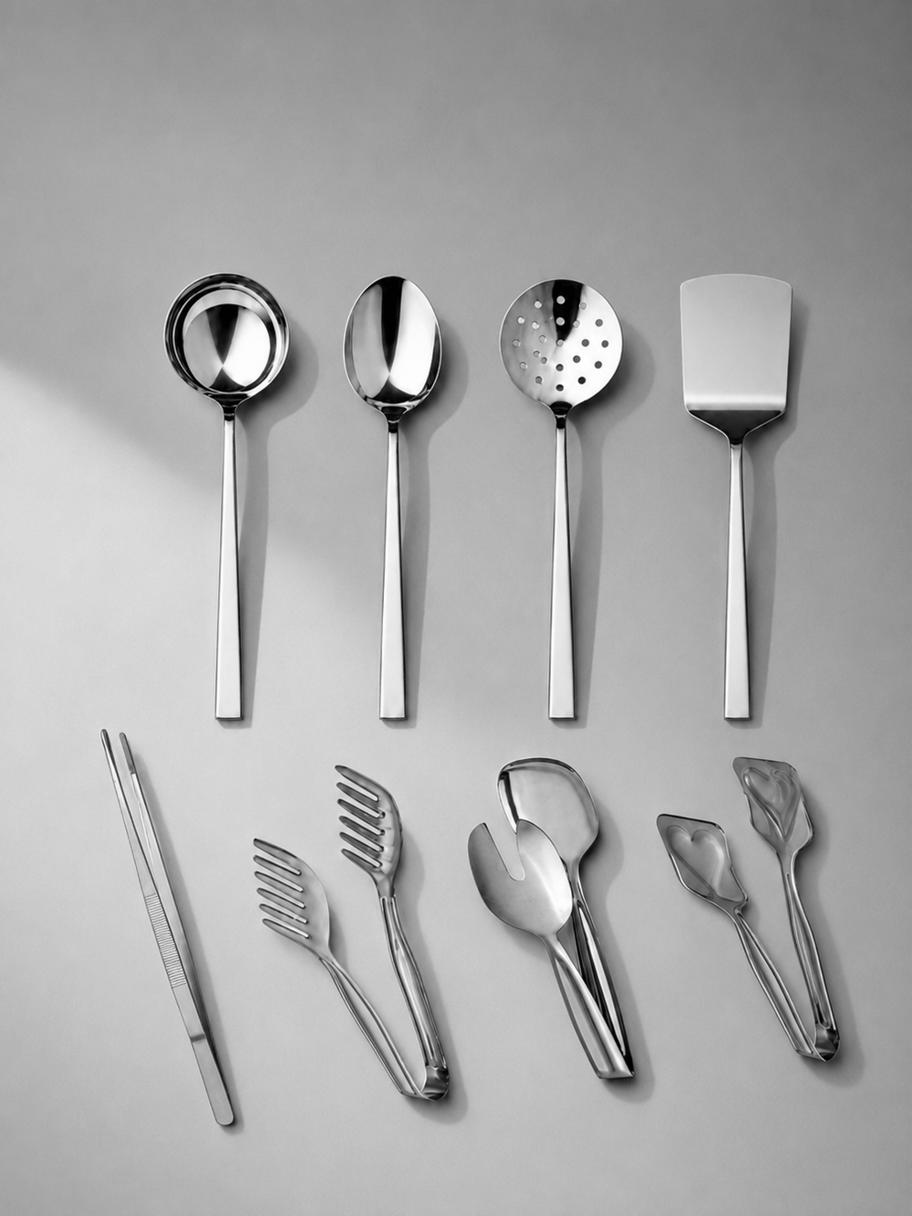 7+1 Parça Uzun Ömürlü Paslanmaz Çelik Profesyonel Servis ve Sunum Seti – Pasta Maşası Hediyeli