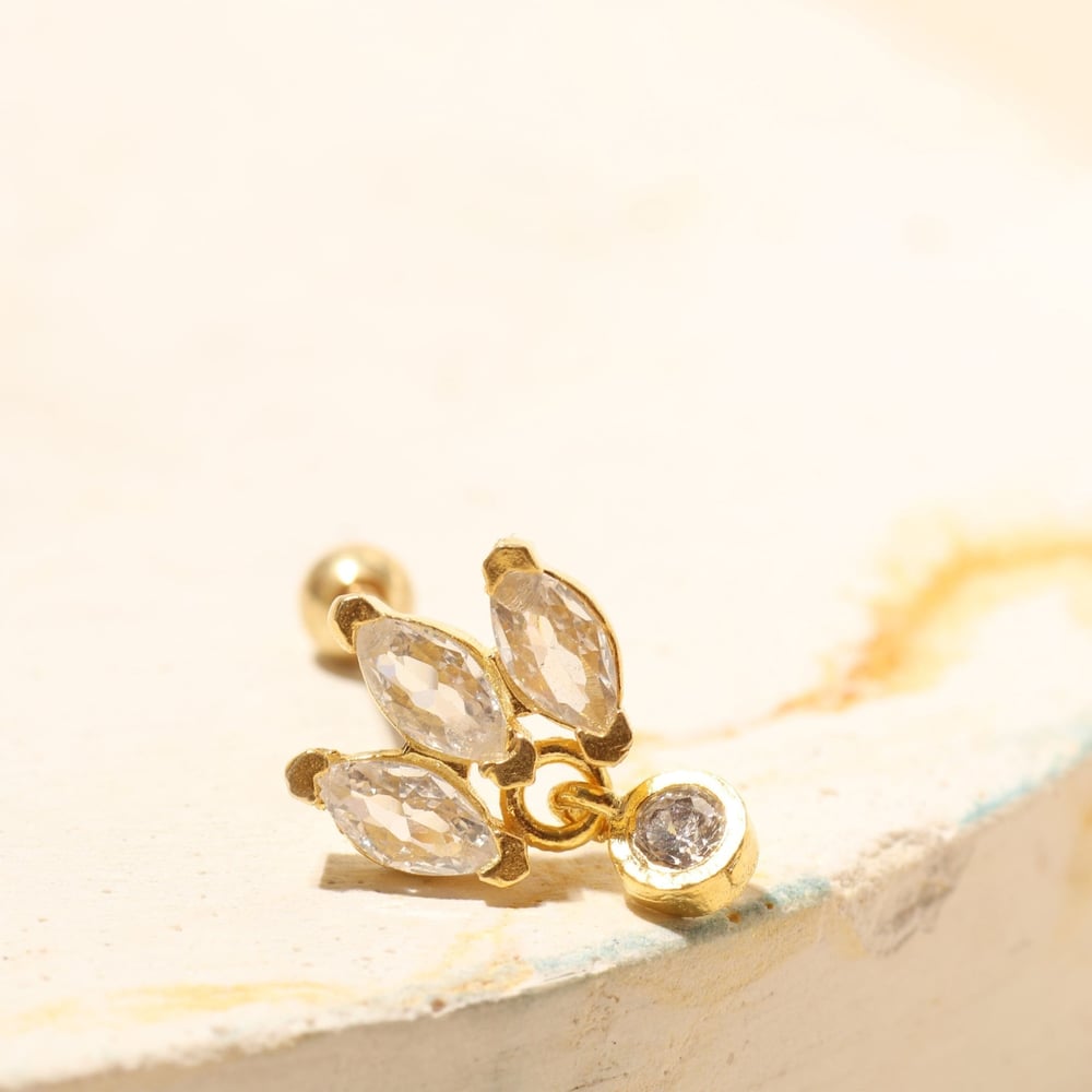 Askılı Çiçek Piercing 717128 Gold
