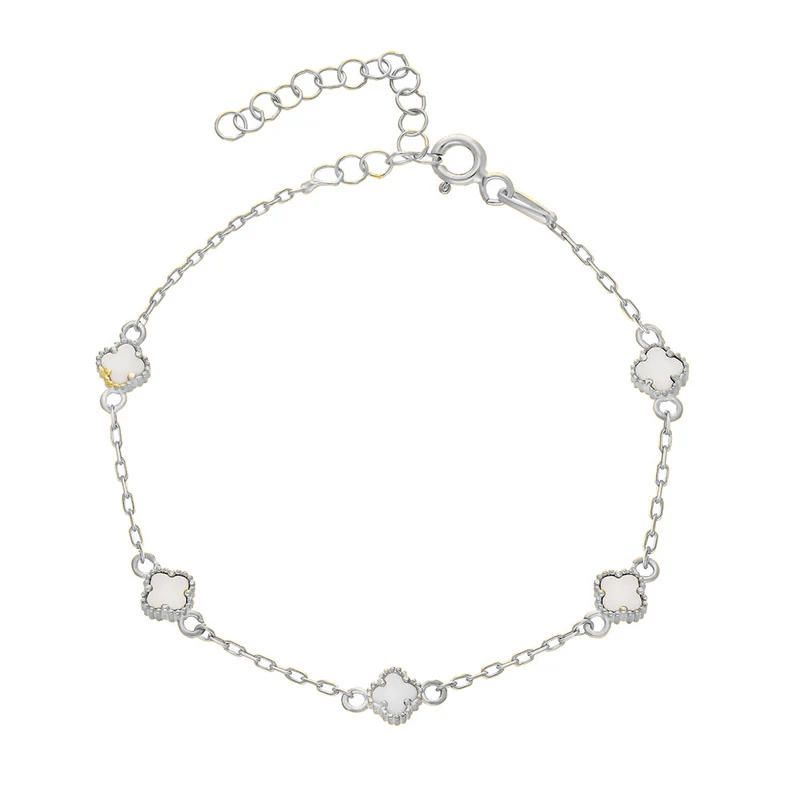 Beyaz Yonca Bileklik 718539 Gold