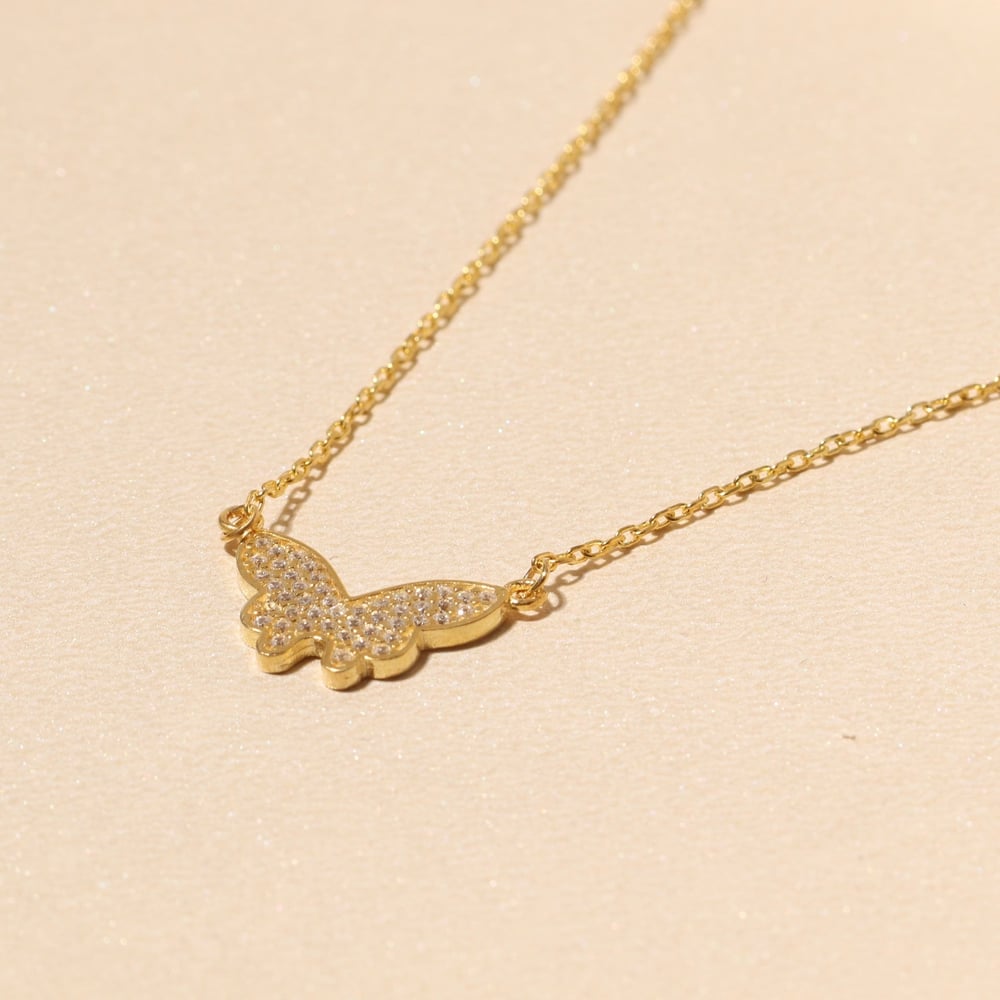 Daisy Kelebek Kolye 718987 Gold
