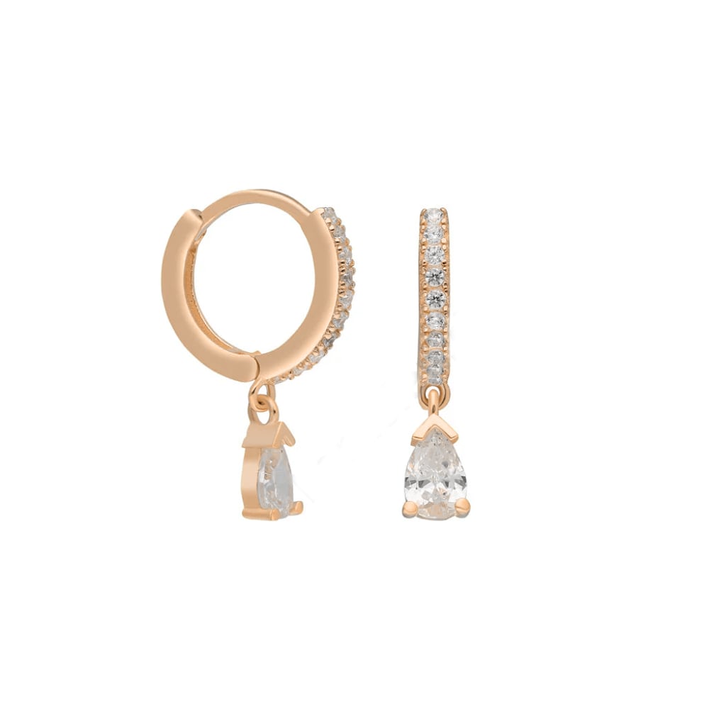 Damla Taşlı Küpe 717106 Rose