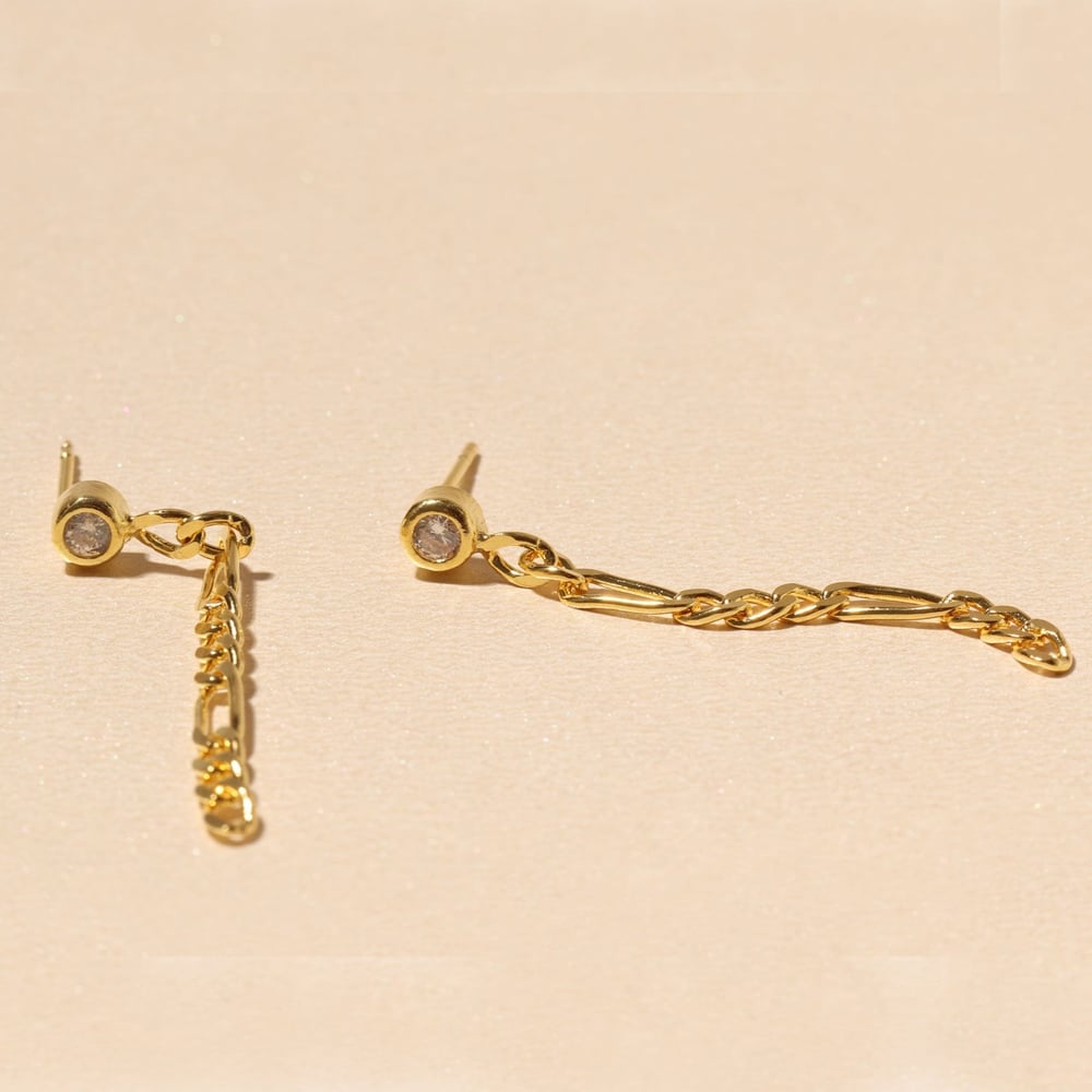 Figaro Zincir Küpe 717092 Gold