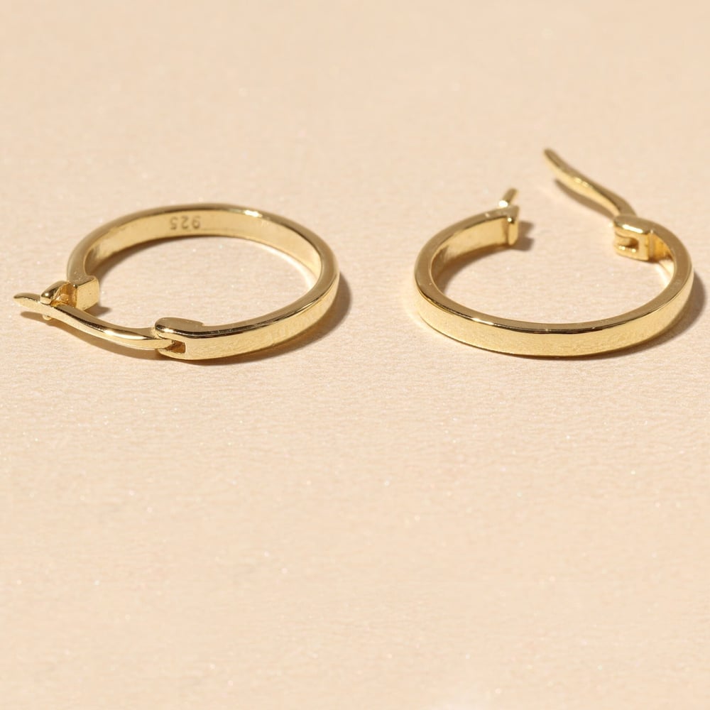 Halka Gümüş Küpe 718872 Gold