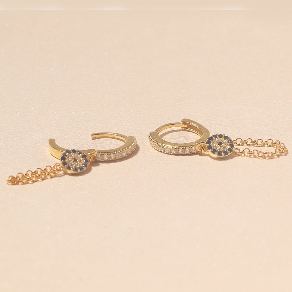 Halka ve Zincir Küpe 717086 Gold