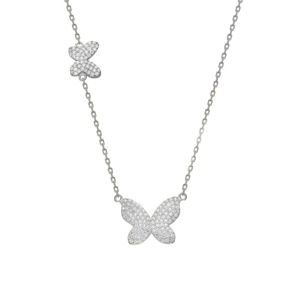 İkili Kelebek Kolye 718011 Rose