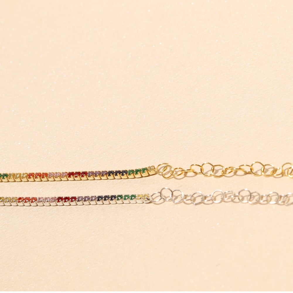 Renkli Suyolu Bileklik 719458 Silver