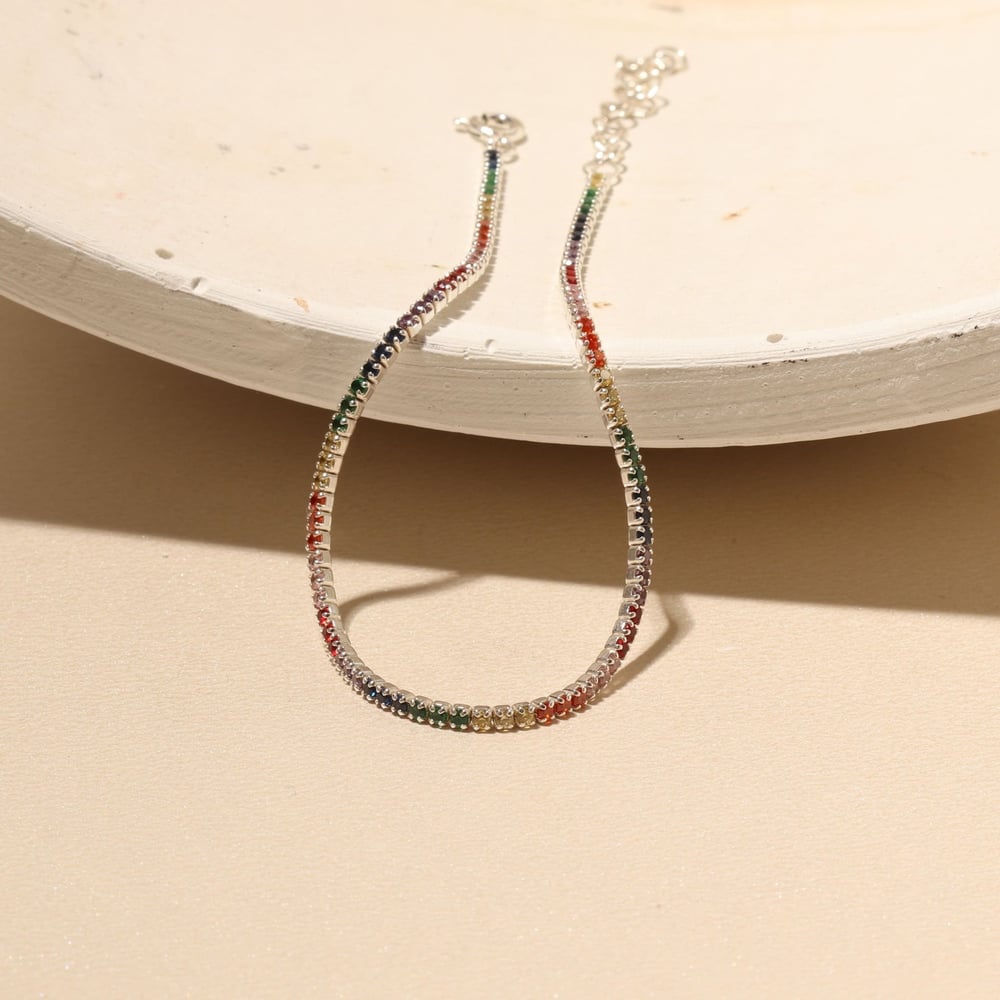 Renkli Suyolu Bileklik 719458 Silver