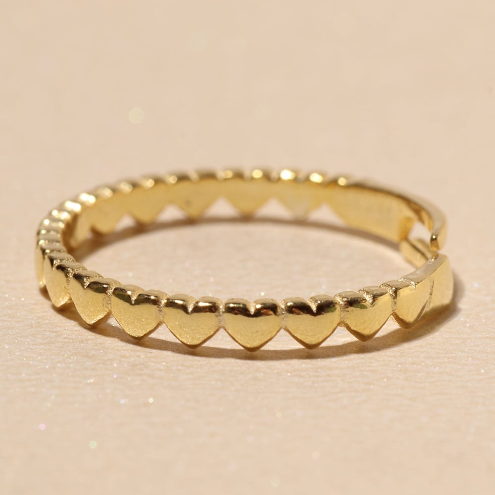 Sıra Kalp Yüzük 719333 Gold