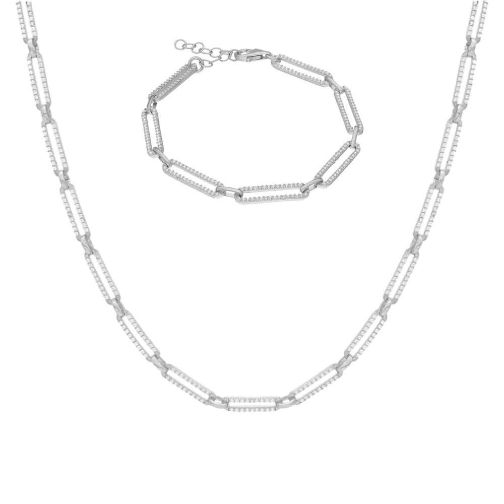 Taşlı Zincir Set 718303 Rose
