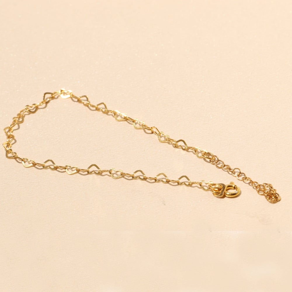 Zincir Kalp Bileklik 717011 Gold