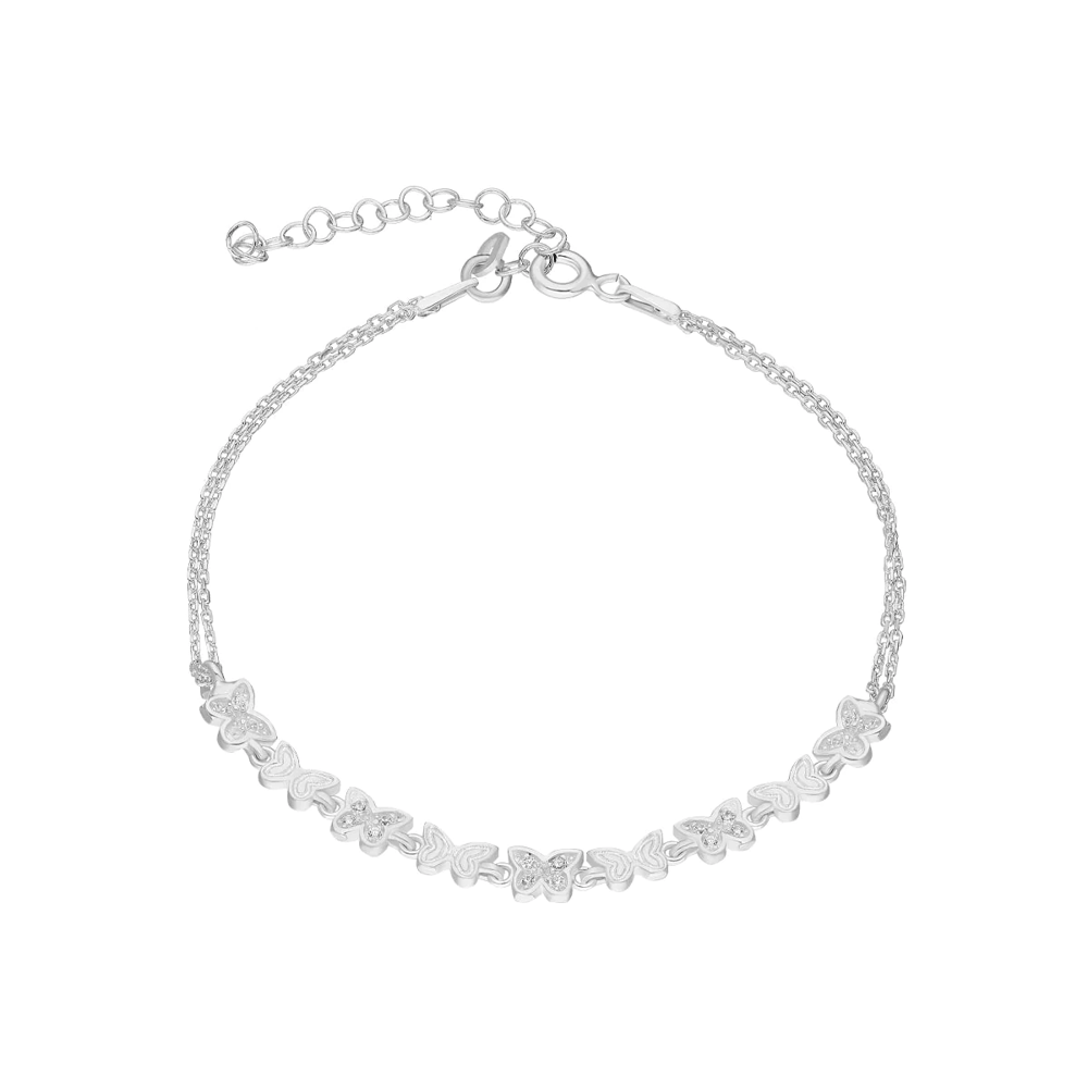 Zincir ve Kelebek Bileklik 717002 Rose