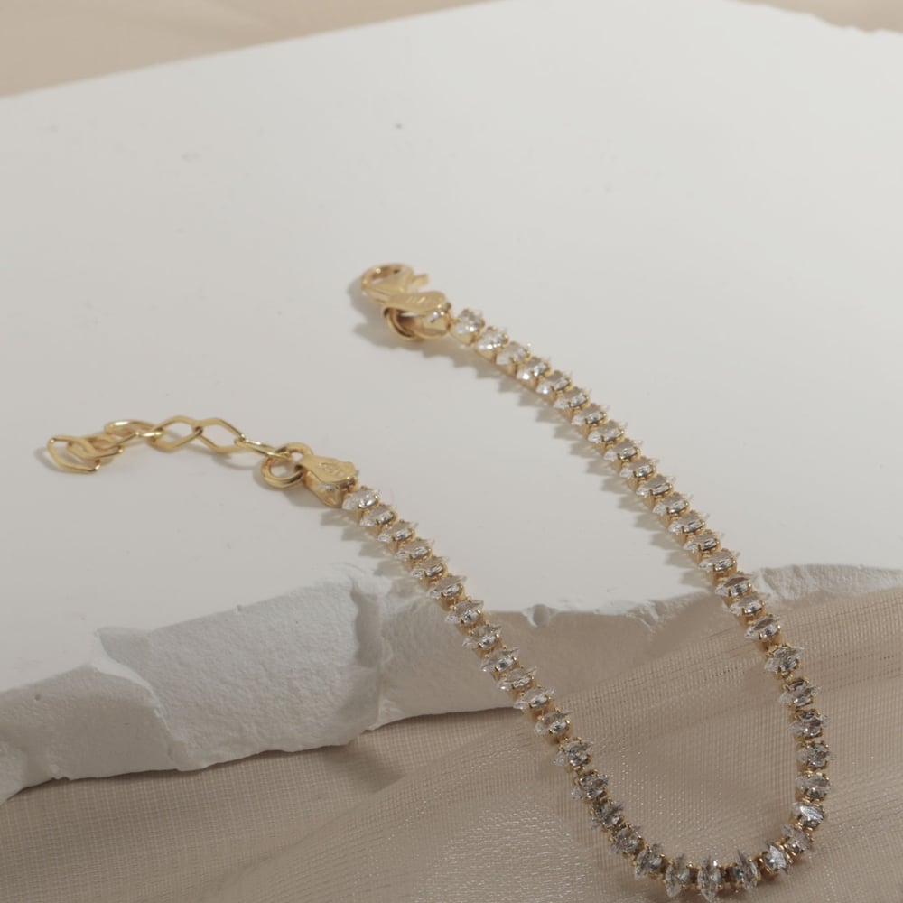 Zirkon Taşlı Bileklik 718554 Gold