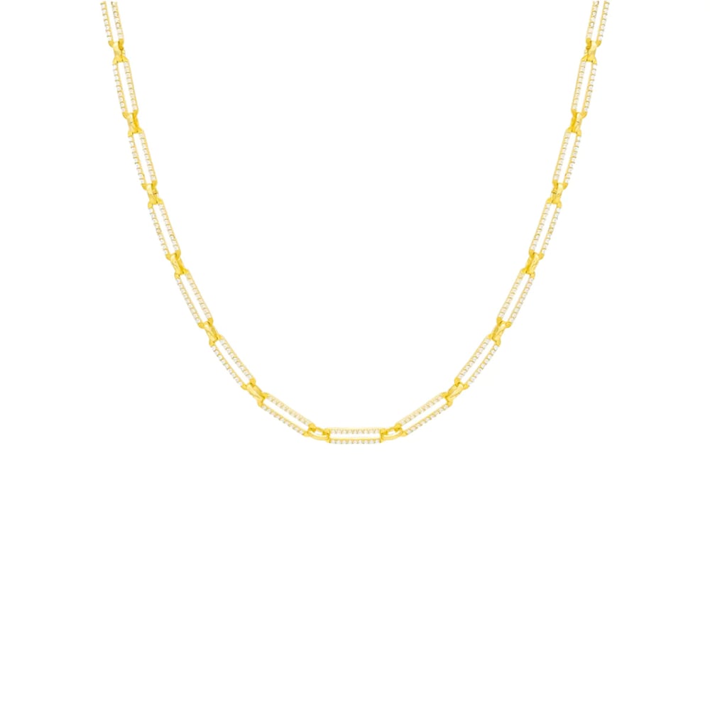 Zirkon Taşlı Zincir 718920 Gold