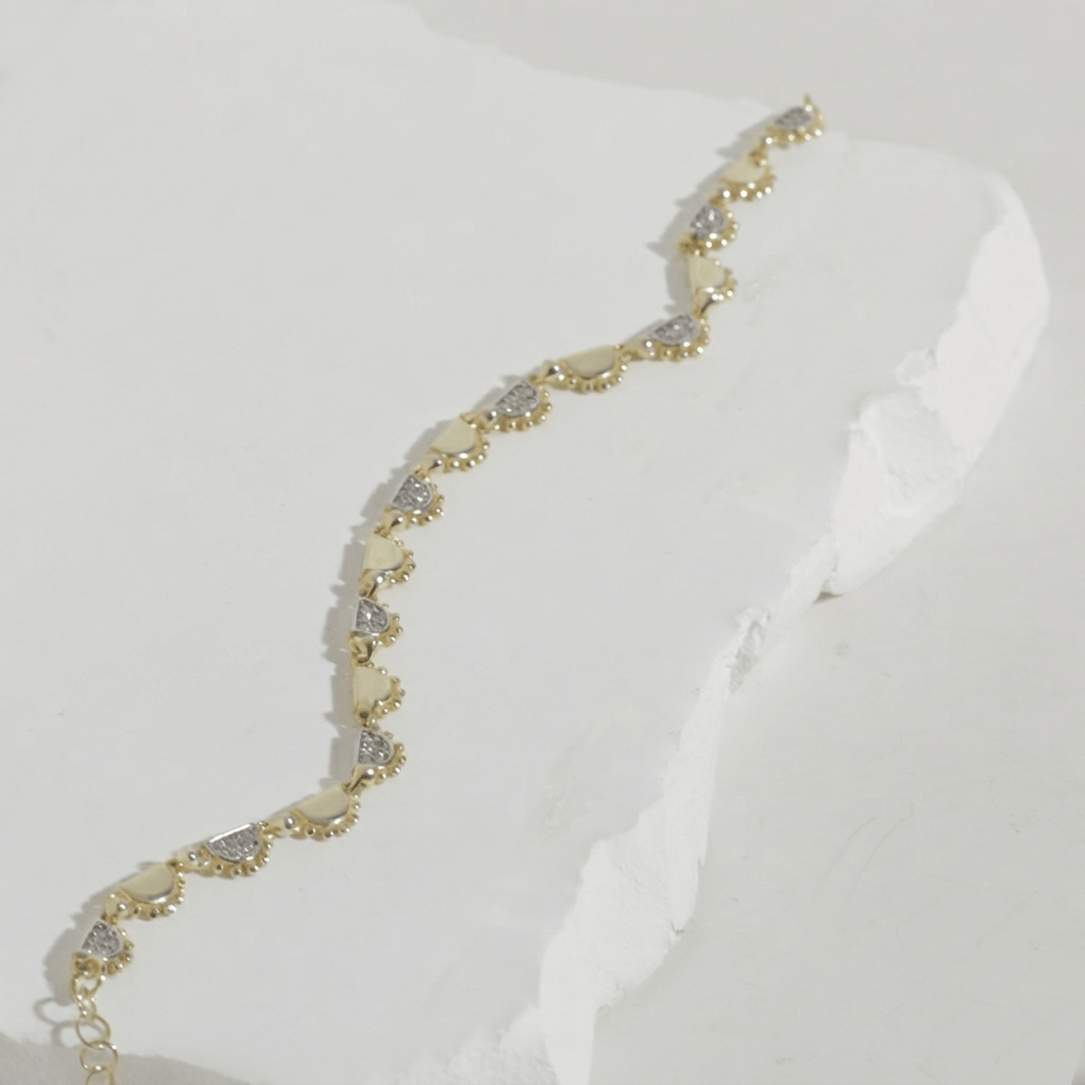 Zirkon Taşlı Minimal Bileklik 718555 Gold