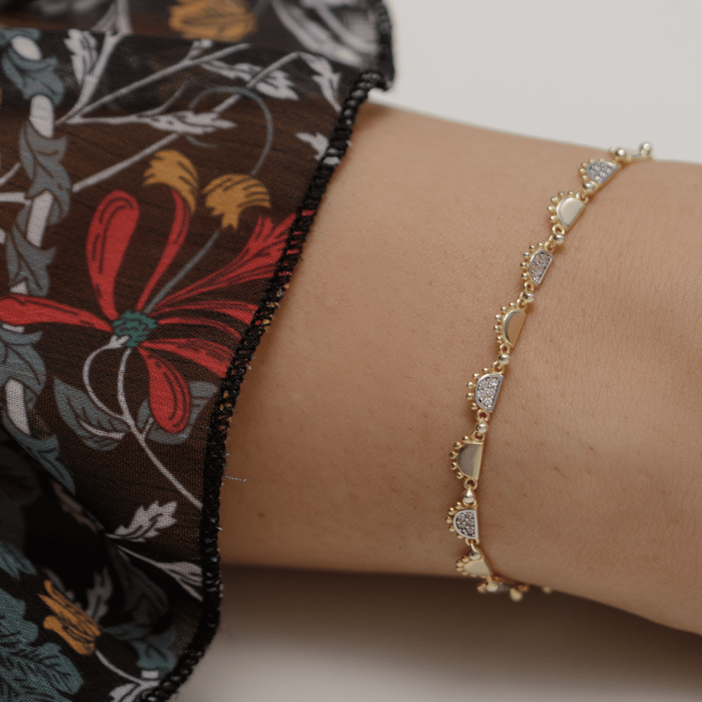 Zirkon Taşlı Minimal Bileklik 718555 Gold