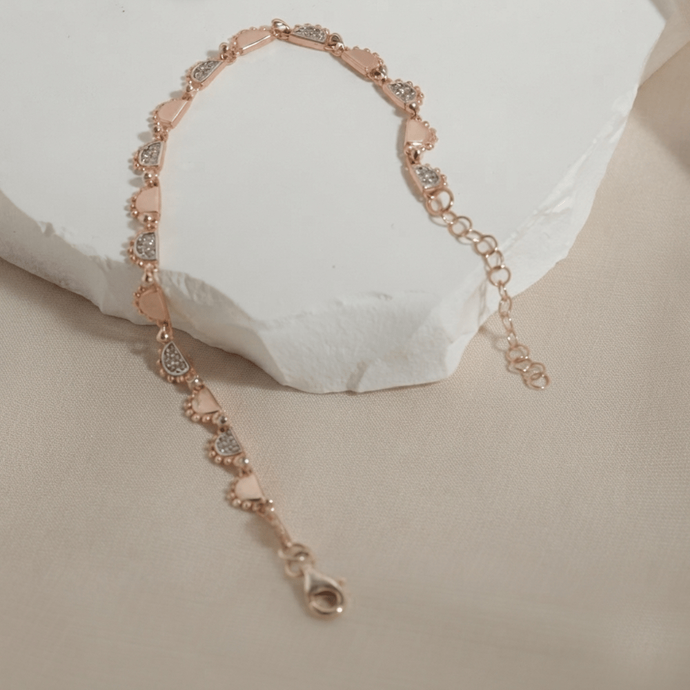 Zirkon Taşlı Minimal Bileklik 718555 Rose