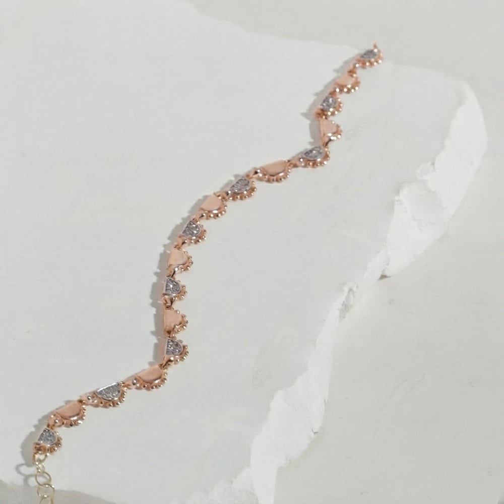 Zirkon Taşlı Minimal Bileklik 718555 Rose