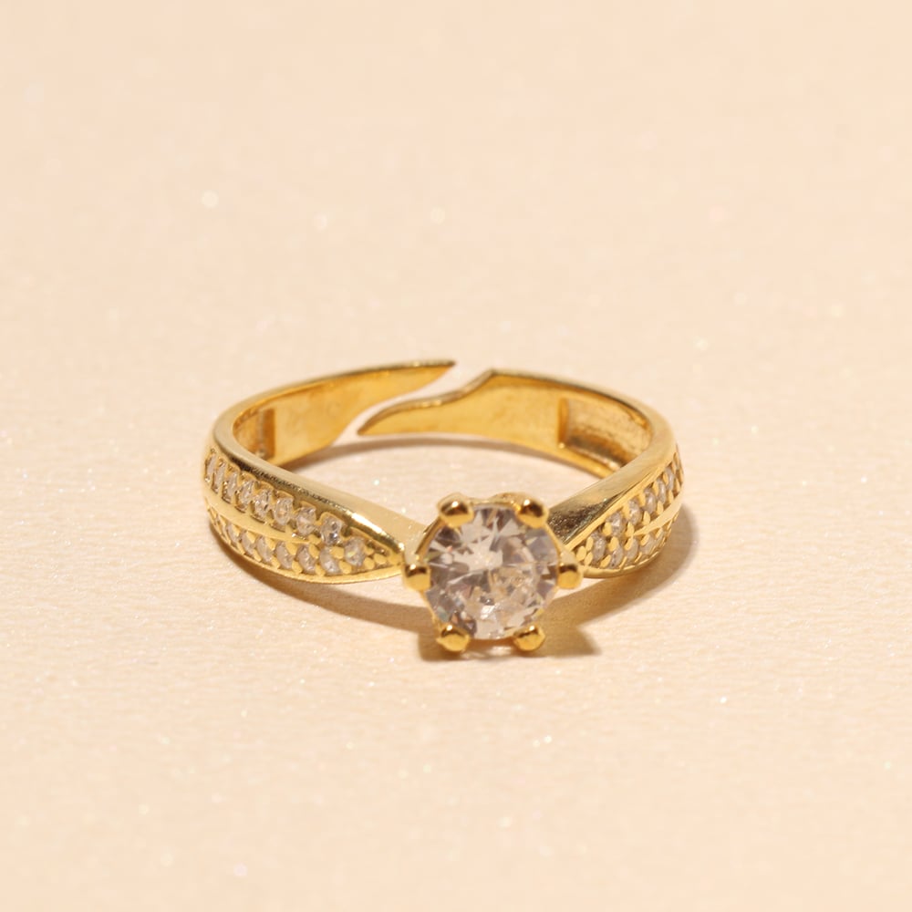 Zirkon Tektaş Yüzük 718863 Gold