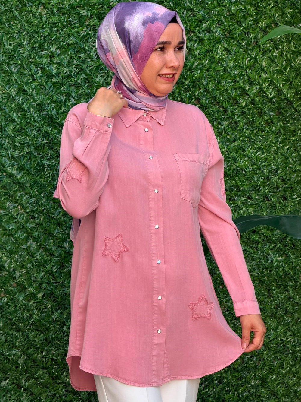  Pembe Yıldız Tensel Tunik