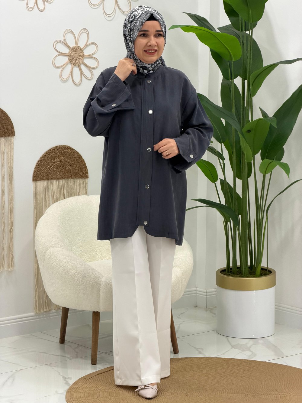 Antrasit Ceket Tunik