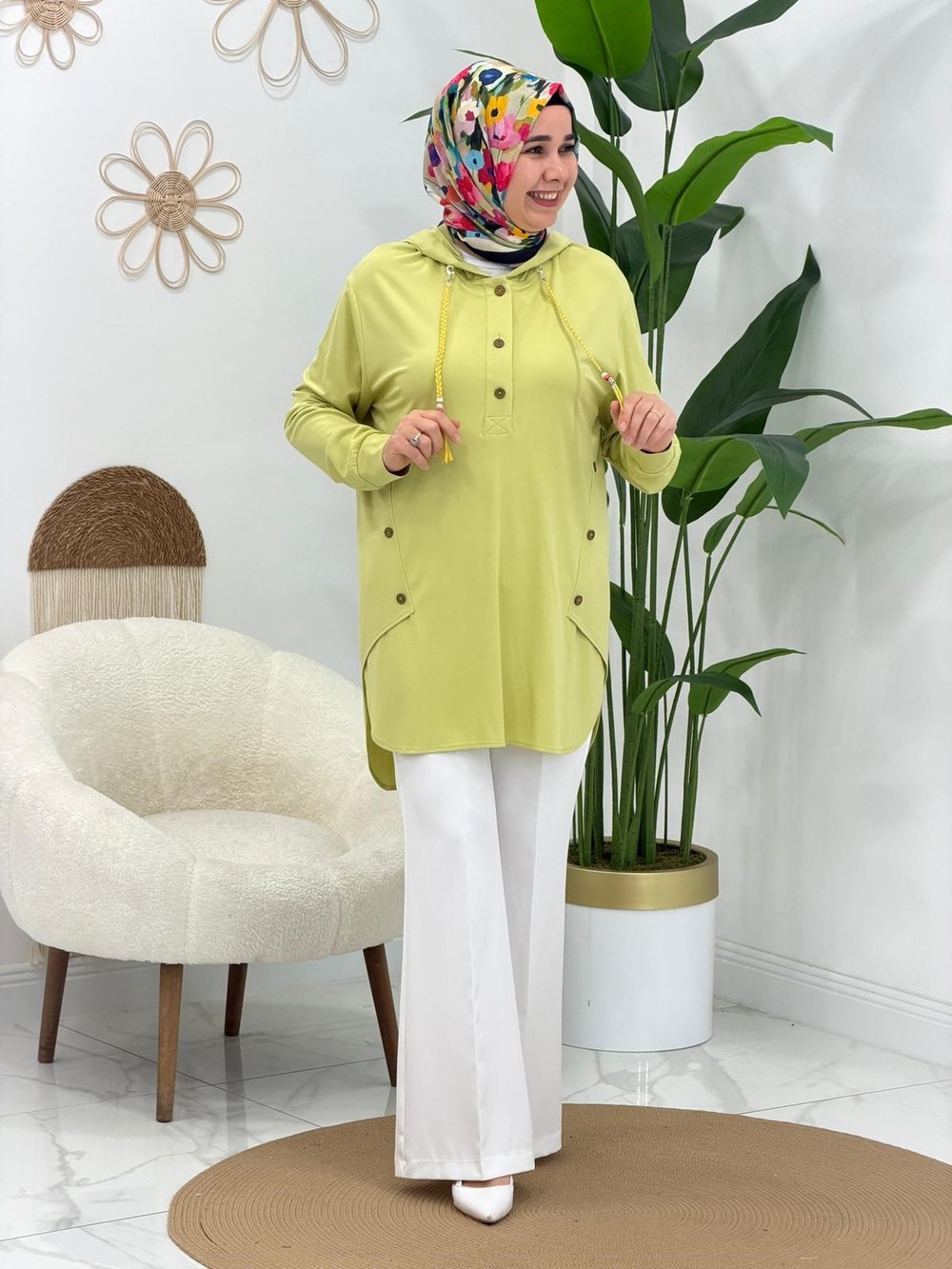 Asit Kapşonlu Tunik