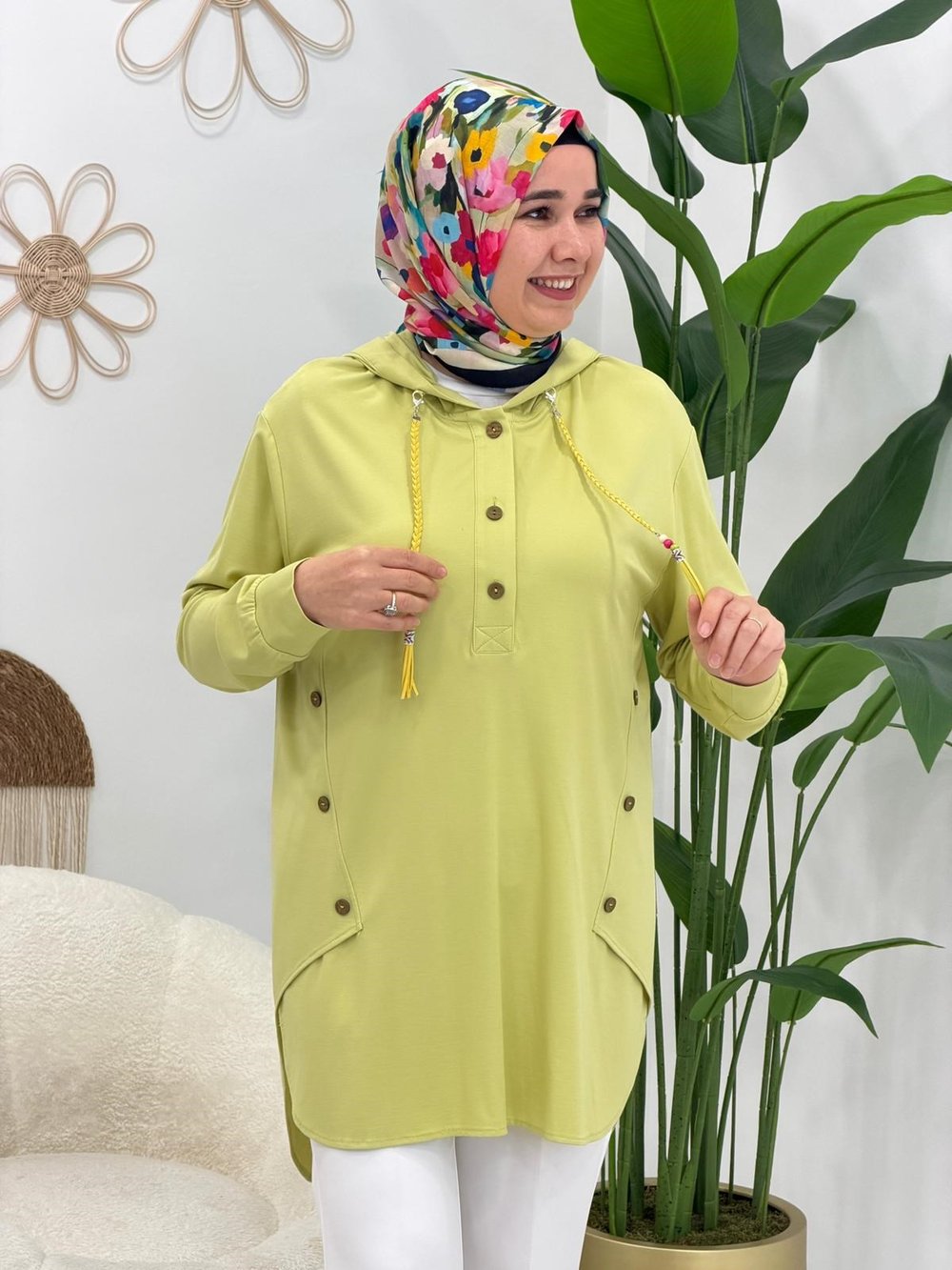 Asit Kapşonlu Tunik