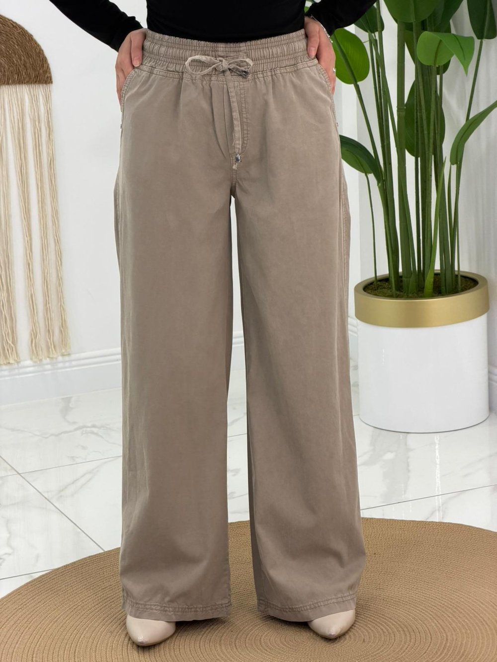 Bej Tensel Pantalon