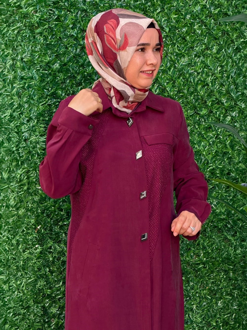 Bordo Giy Çık Tunik